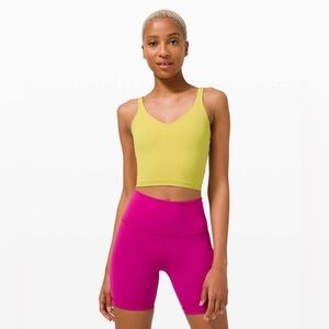 Lululemon Align Crop Tank Nulu 🍐 Yellow Pear Green Size 8 A/B Cup